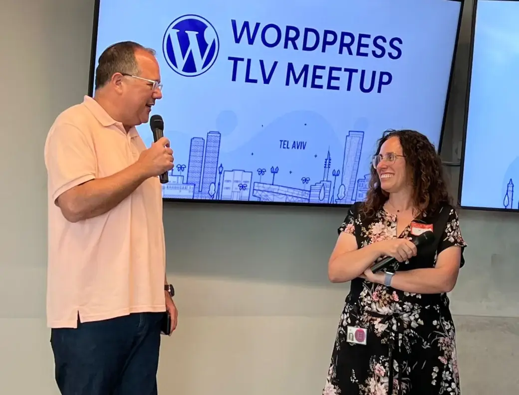 מני בן-עדי מדבר במיטאפ WordPress TLV, יולי 2025